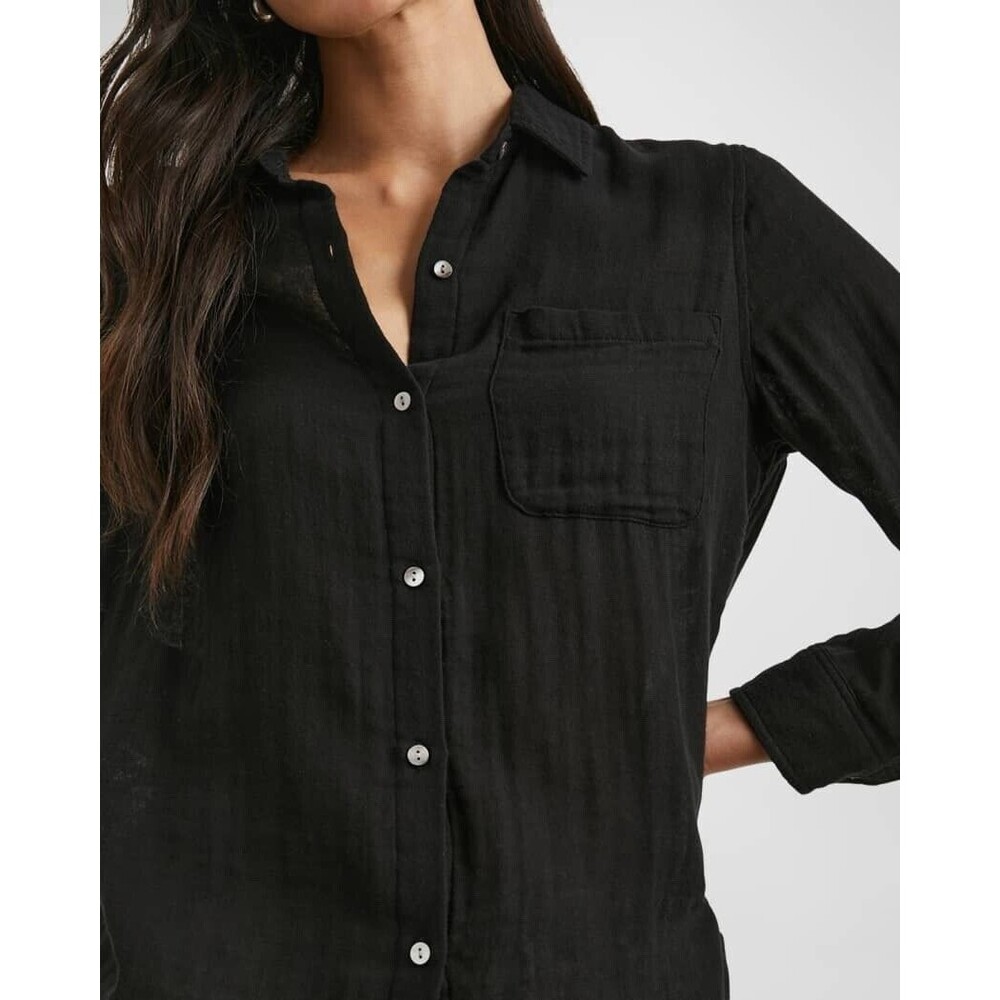 Rails Ellis Black Button Front Long Sleeve Top Sh… - image 2